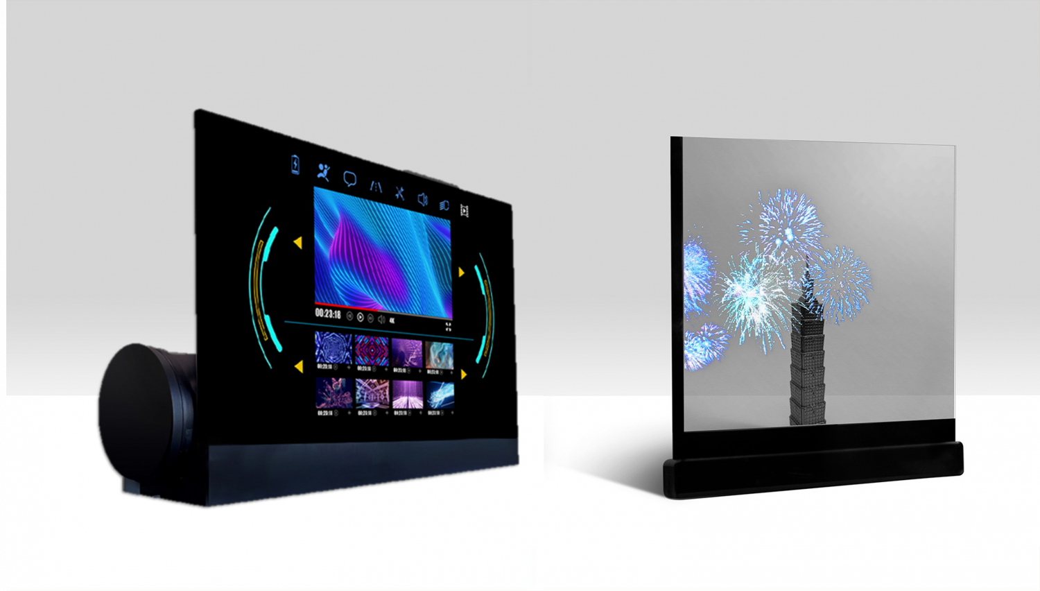 可捲式、折疊性、高透明